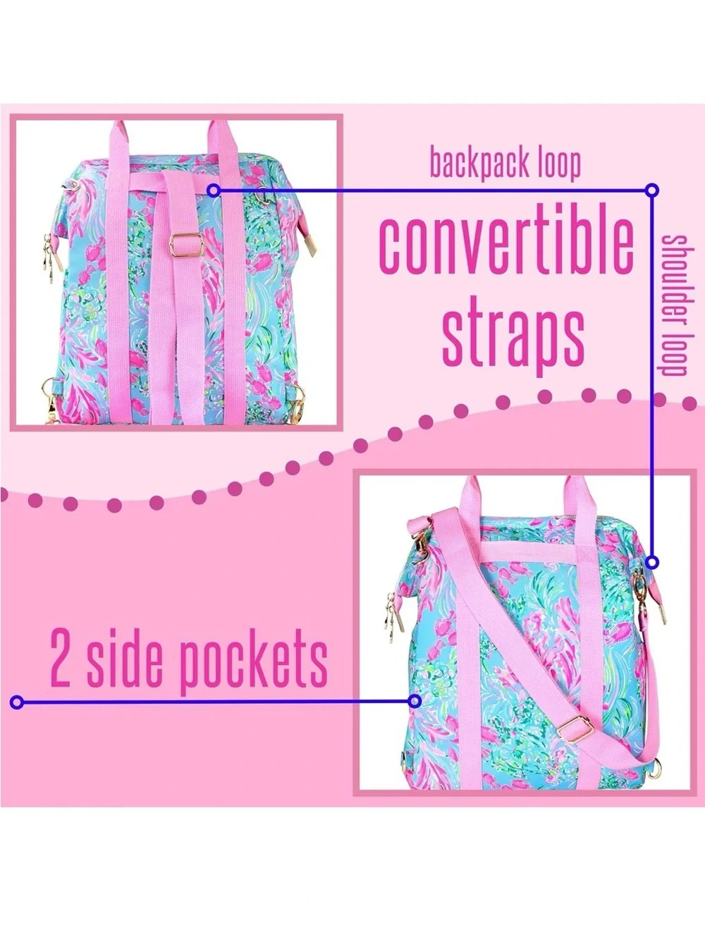Lilly Pulitzer Large Insulated Backpack Cooler
